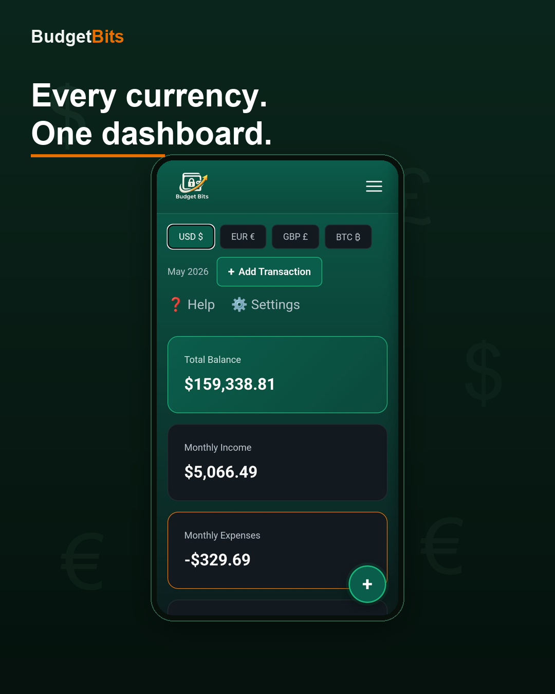 Every currency, one dashboard