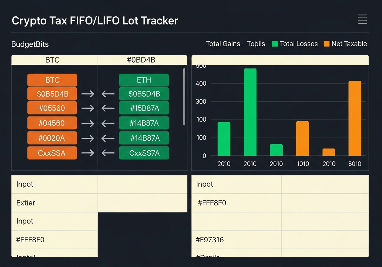 Crypto Tax Lot Cost Basis Tracker