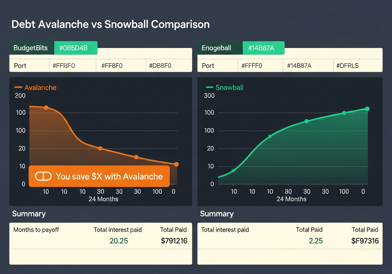 Debt Avalanche vs Snowball Comparison
