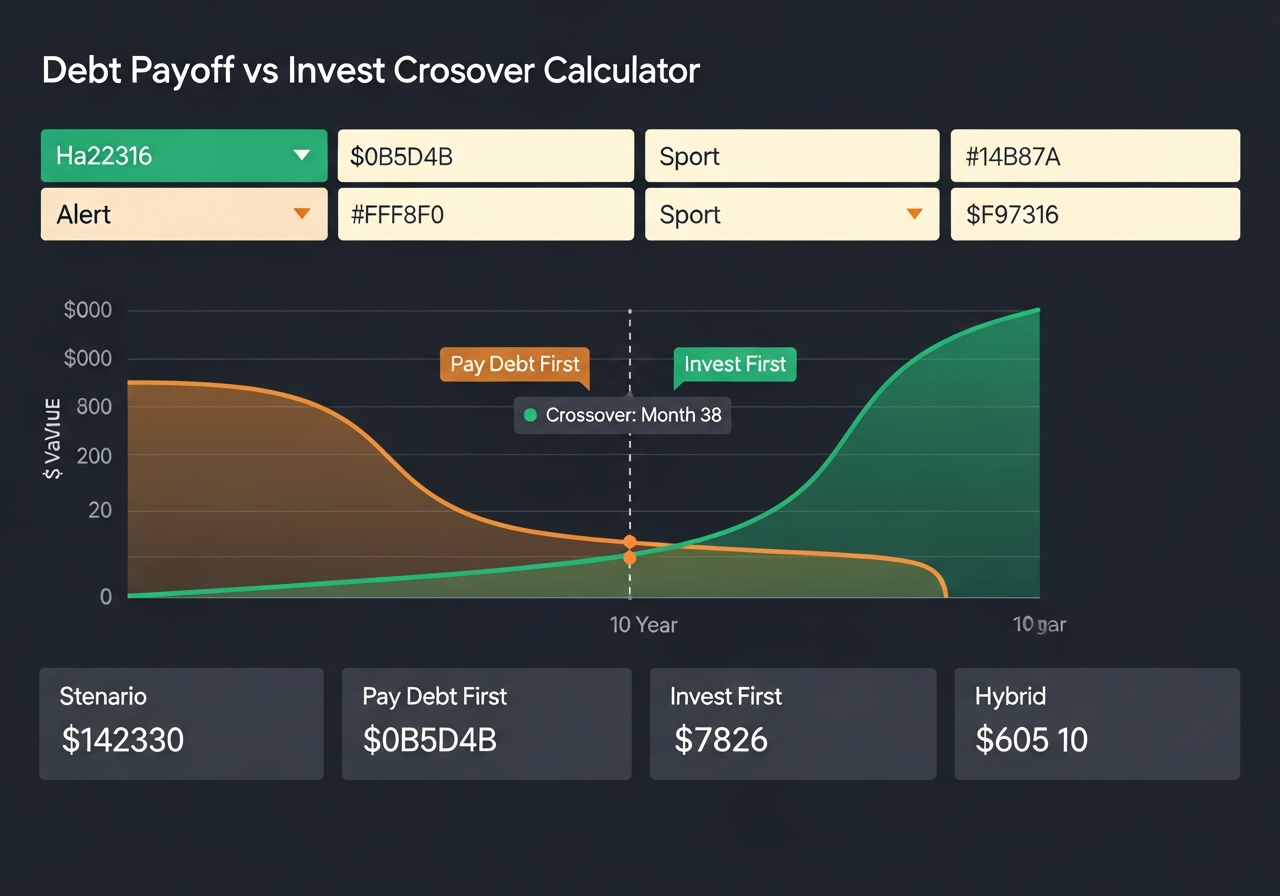 Debt Payoff vs Invest Crossover