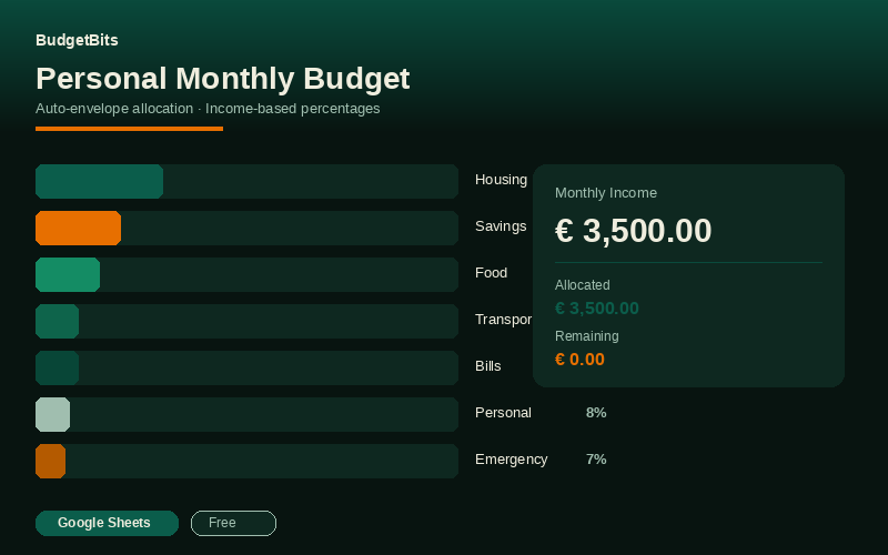 Personal Monthly Budget